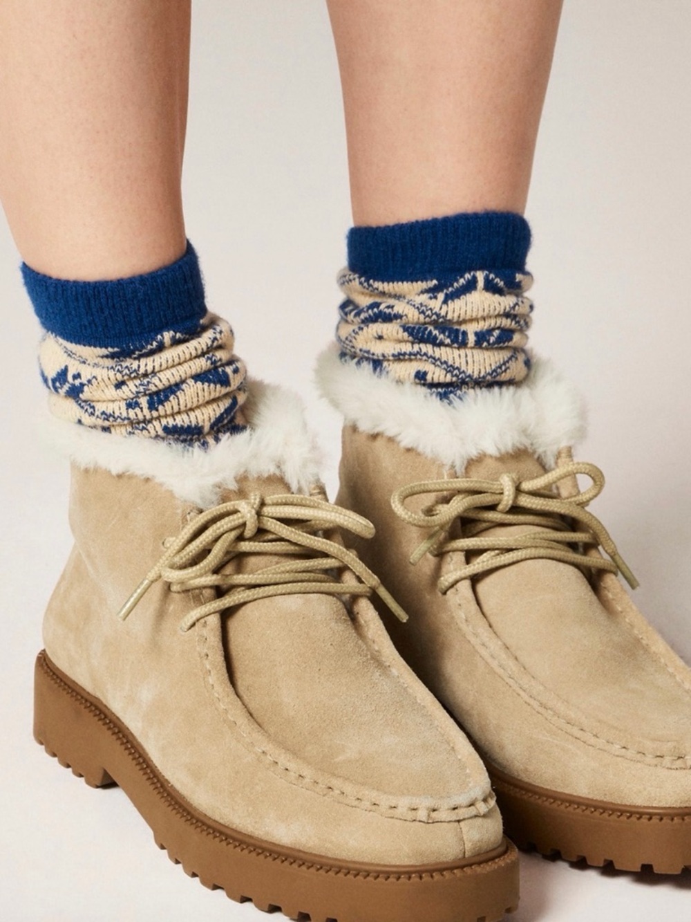 J. Crew Suede Lace-Up Lug Sole Booties Sz 9 - NEVER WORN